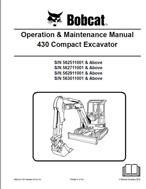 bobcat 430 mini excavator problems|bobcat 430 specifications pdf.